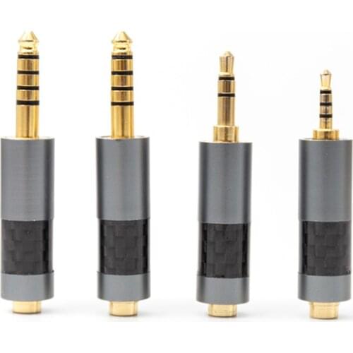 KBEAR Audio Adapter HIFI Headphone adapter with Gold-plated plug Stereo and Balanced plug Silver crystal copper internal Cable