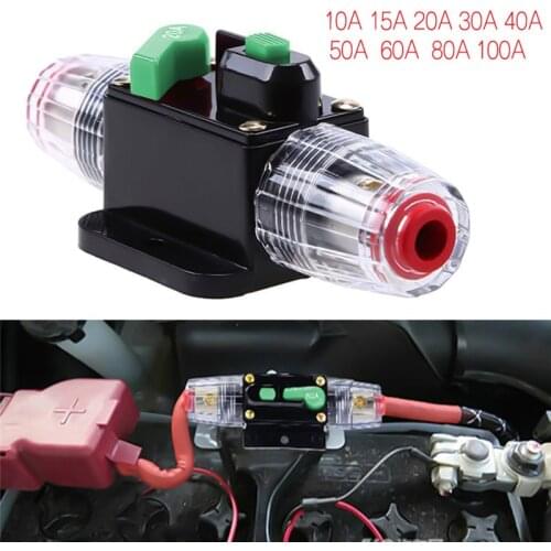 10-150A AMP Auto Car Truck Audio Solar Energy Inline Circuit Breaker Fuse Holder Stereo Amplifier Refit Fuse Adapter