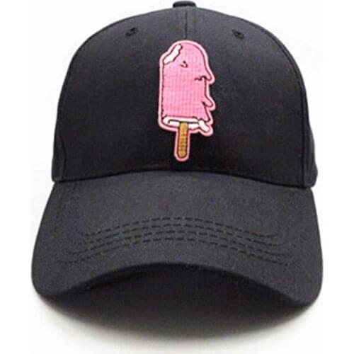 Ice Lolly Embroidery Cotton Baseball Cap Hip-hop Cap Adjustable Snapback Hats for Men and Women 258