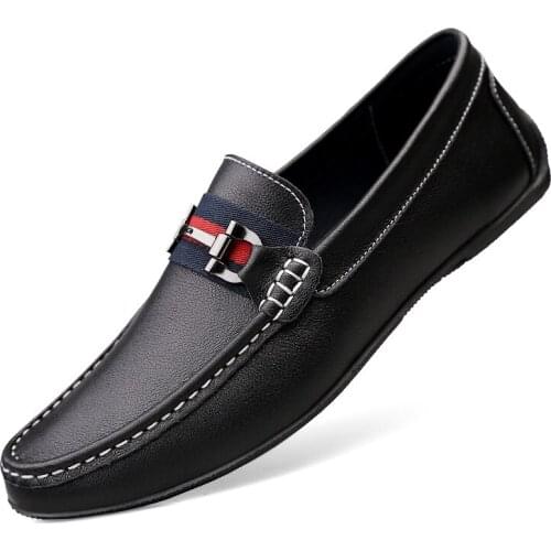 Brand Men Boat Shoes Plus Size Men Loafers Genuine Leather Mens Formal Leather Shoes Outdoor Flat Men Driving Shoes Men