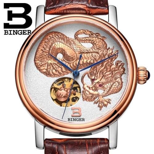 BINGER Watches Men MIYOTA Automatic Movemt Watch Men Sapphire Luxury Watch Male Waterproof Mechanical Wristwatches B888-2