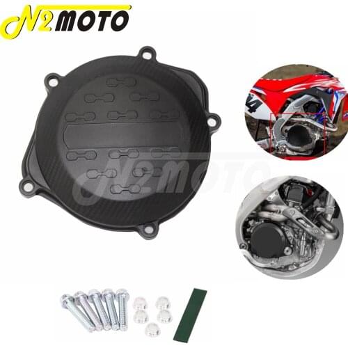 Motorcycle Black Engine Clutch Cover Side Case Protector w/ Bolts For Honda CRF450R 2009-2016 Dirt Bike Plastic Clutch Guard