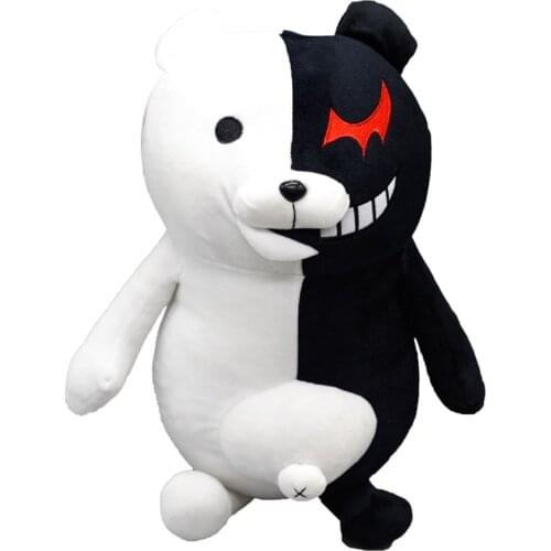 Black White Bear Plush Toy Japanese Anime Toys Children Desperate School Creative Adult Gift Decoration Plush Doll Toy 25Cm 43Cm