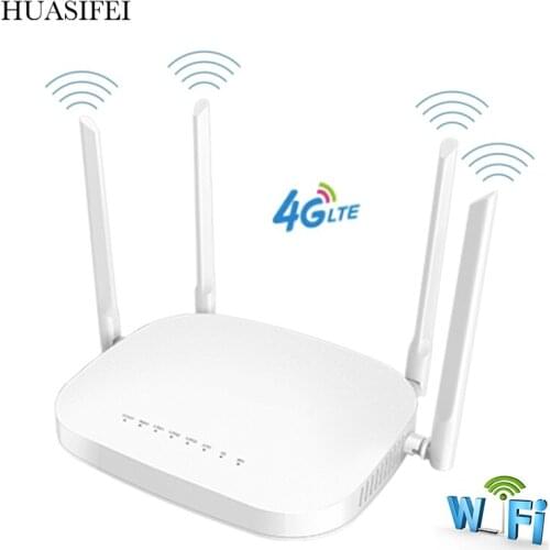 HUASIFEI 4g lte router with sim card 4G CPE wireless sim router 300mbps CAT4 mobile router 4g sim card 4 LAN port 32 users