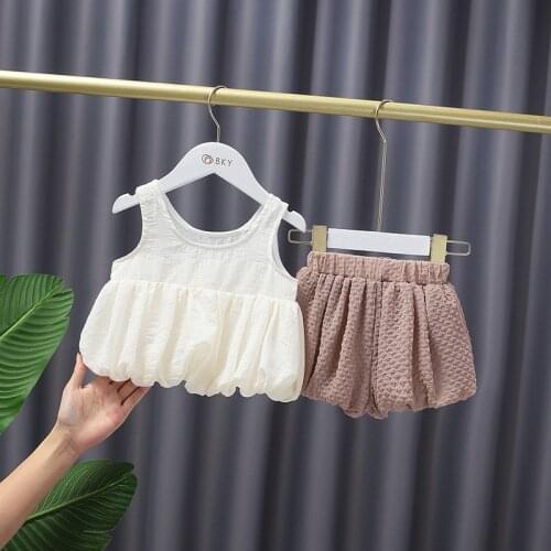 Summer Baby Girls Princess Shirt+Pants Clothes Set Ruffles Children Baby Infantssuit childrens clothes Kids