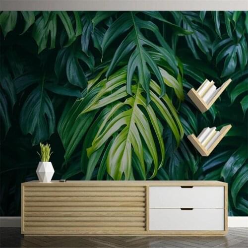 Milofi custom 3D wallpaper mural green plant leaves living room bedroom background wall decoration wallpaper