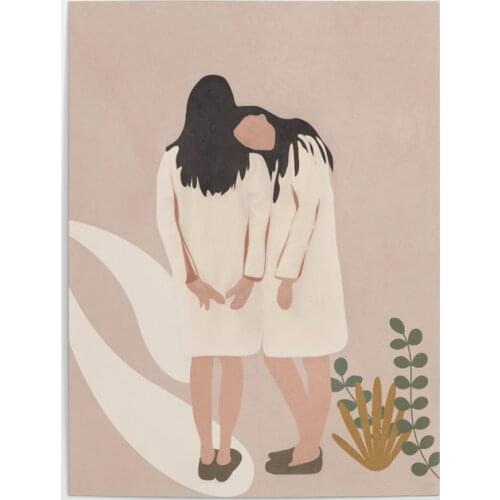 Modular Two Cute Girl Hd Prints Anime Picture Home Decor Green Glass Paintings Canvas Poster Wall Art For Living Room No Frame