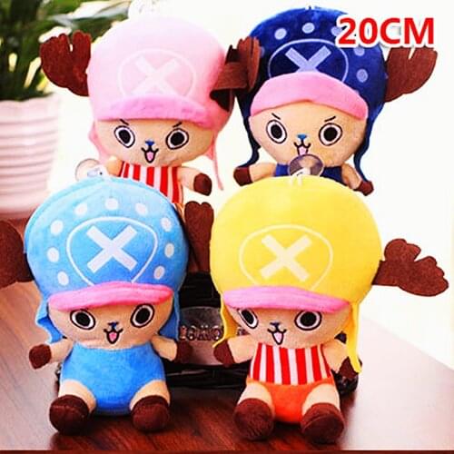20cm One Piece Luffy Soft Doll Stuffed Japanese Anime High Quality Plush Chopper Toy