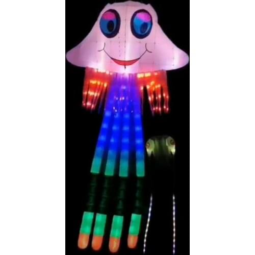 Jellyfish soft kite Luminous soft kite giant fly floatant Koi carp popit giant flying toys ripstop kite fish kite adult light