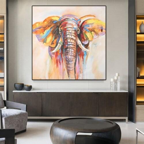 Elephant Wall Art Canvas Animal Painting Cuadros Para El Hogar Modern Posters And Prints Living Room Dropship Home Decor Art