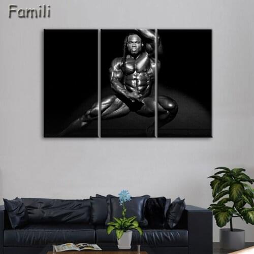 3pcs Wall Art Poster Bodybuilding Exercise Fitness Sports Painting Canvas Printing Unframed Modular Pictures Hot Cuadros Decor