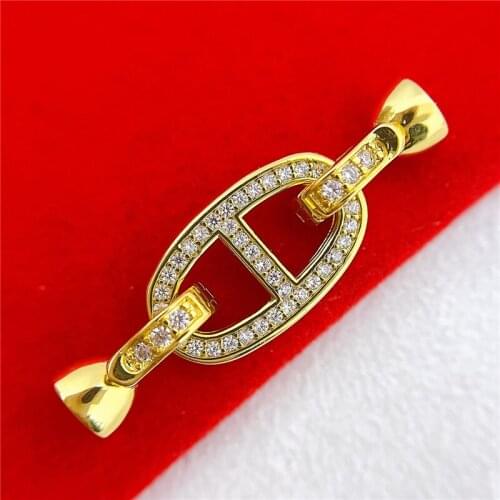 Wholesale DIY Natural Stones Beads Jewelry Making Accessories Silver/Gold/Rose Gold Metal Connector Clasps Findings