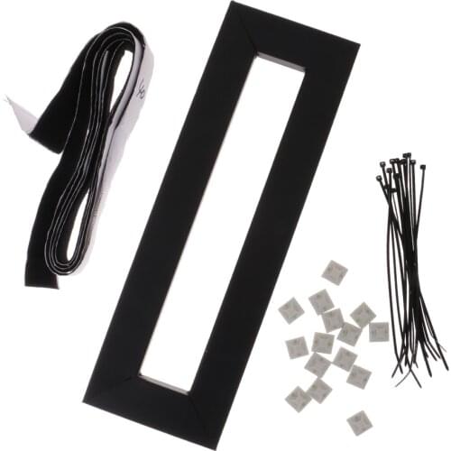 Guitar Effects Pedal Board 40x13cm Pedalboard w/ Adhesive Tape & Fasten Ties