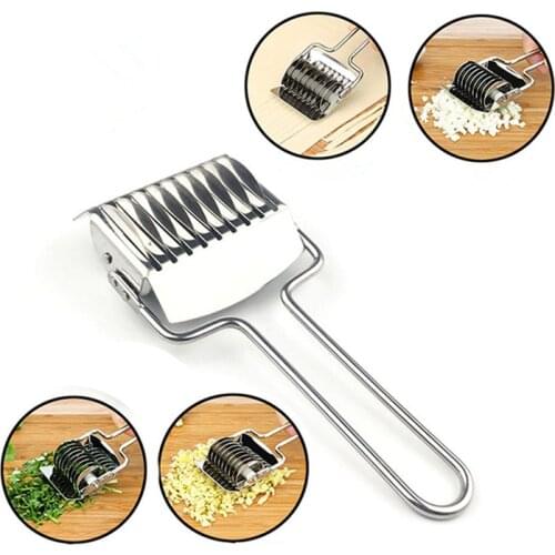 Stainless Steel Non-slip Handle Pasta Cutter Spaetzle Noodle Machine Maker Cut Knife Manual Section Shallot Cutter Kitchen Tool