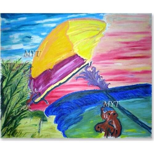 Modern Living Room Decorative Colors Outdoor Landscape Oil Painting Abstract Seascape Canvas Picture Wall Hanging Art Hot Sell