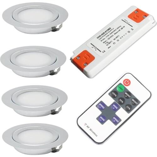 Spot LED Ultra-thin 3W Embedded Small Spotlight Ceiling Downlight 12V Kitchen Cabinet Mirror Headlights + Slim Transforme