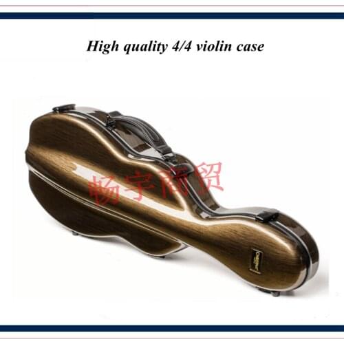 High quality Professional violin case 4/4 FRP carbon fiber golden Fashion style violin parts violin accessories 049