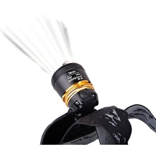 Wearing bright led rechargeable flashlight hernia T6 lithium night fishing lamp headlight glare special