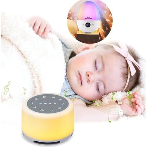 White Noise Sound Machine Mood Light Natural Sounds Music for Sleeping Natural Sound Machine Timing Sleep for Babyroom Bedroom