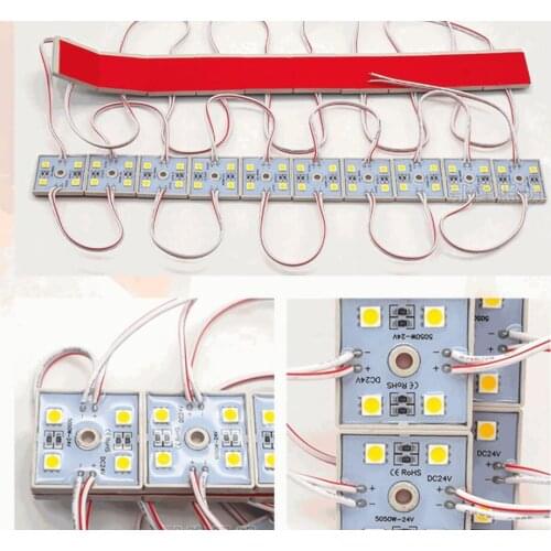 1000pcs 24V 4 leds LED Module Wave-shaped Line Character Letter Module Real Estate Large Mesh Word Injection Module Waterproof