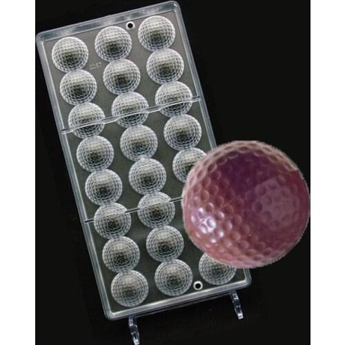 2 Pcs Golf Ball sports Polycarbonate Chocolate Mould PC Sugarcraft Suger Craft Mold