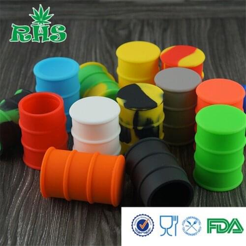 20pcs 26ml Bho Silicone wax oil drum Dab weeding container and bho Non stick dab Slick oil Concentrate dab rig wax jar container