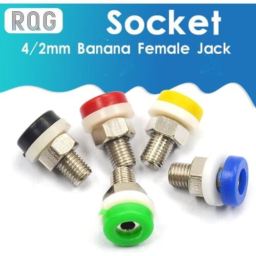 5Pcs 4mm Banana Plugs Female Jack Socket Plug Wire Connector Multimeter Socket Banana head Female
