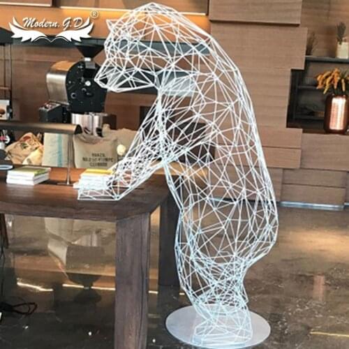 Large outdoor park square iron sculpture