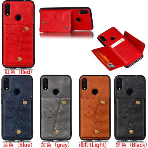 TPU + PU Leather Credit Card Cover for Redmi 9 8A 7A 9C 9A K30 Note 9 9S 8 Pro Case Redmi 7A K20 Note 7 Pro 8T 7S Capa
