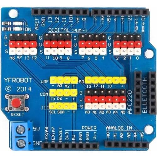 Expansion Sensor Shield 2 PCS Board Shield UNO R3 V5.0 Electric Module New for arduino uno r3