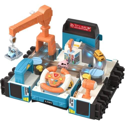 Baby Deformation Toy Car Baby Simulation Bus School Bus Boys Inertia Educational Multi-functional Car Driving Simulation Toy