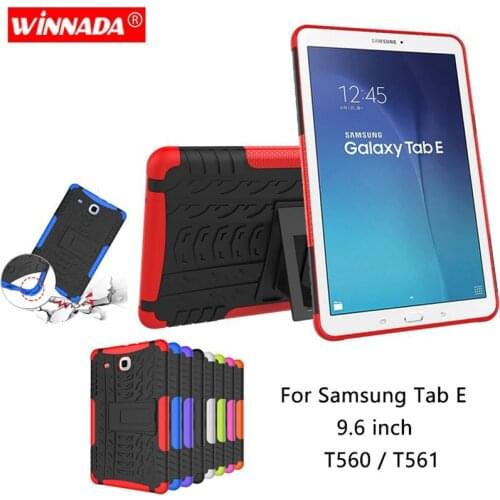 For Samsung GALAXY Tab E 9.6 T560 case SM-T560 T561 9.6 inch Tablet TPU+PC Shockproof Stand Cover for SM-T565