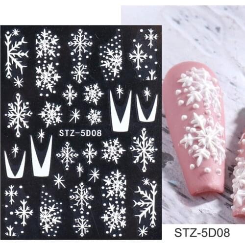 40Pcs Elegant 3D DIY Nail Art Stickers Feather Hollow Decals Mixed Designs Adhesive Flower Nail Tips Decoration Salon Accessory