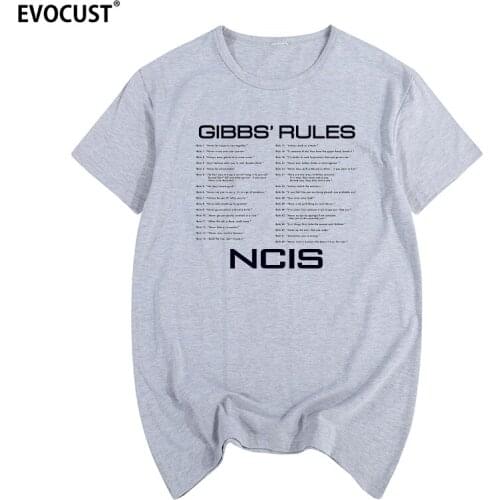GIBBS RULES NCIS Naval T-shirt Cotton Men T shirt New TEE TSHIRT Womens unisex Fashion
