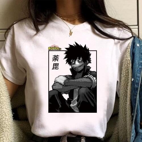 Hot Anime My Hero Academia T Shirt Cool Dabi Print T-shirt Vintage Chic Tees Hip Hop Streetwear Harajuku Short Sleeve Male