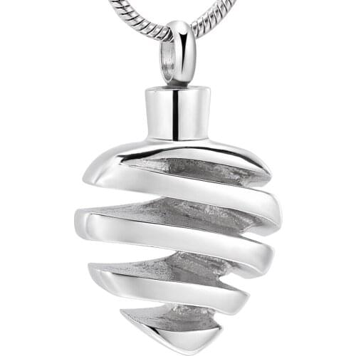 IJD9674 Stainless Steel Cremation Jewelry for Human Ashes-A Pieces of My Heart Gone With You Keepsake Memorial Urn Necklace