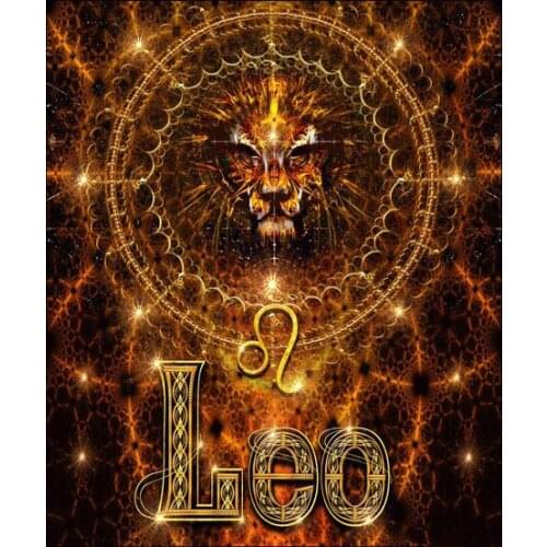 JMINE Div 5D Leo Lion constellations Full Diamond Painting cross stitch kits art High Quality Animal 3D paint by diamonds