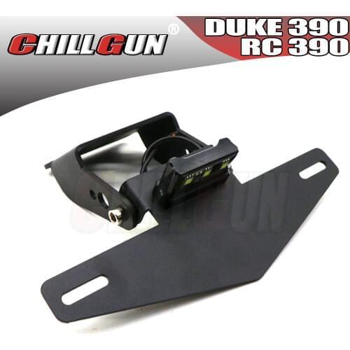 Motorcycle Fender Eliminator Registration Rear License Plate Holder Rack LED For RC390 DUKE390 2017 2018 2019 RC 390 DUKE 390