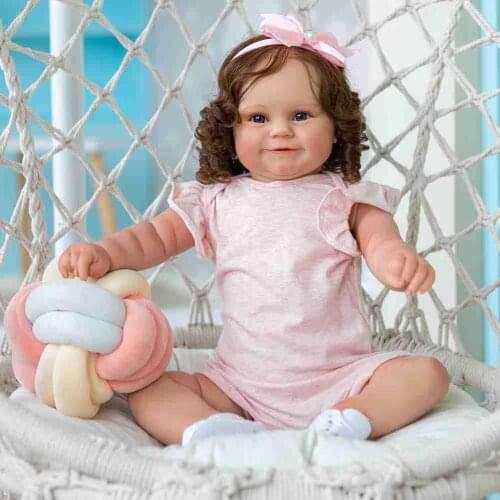 24 Inch Large Silicone Baby 60CM Cute Doll Soft Full Body Realistic Baby Toys Baby Toddler Dolls Gift Girls