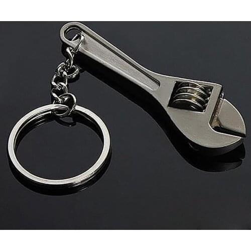 Mini Metal Adjustable Tool Wrench Spanner Key Chain Ring Keyring Gift Small Wrench Metal Key Chain Ring Keyring Gift