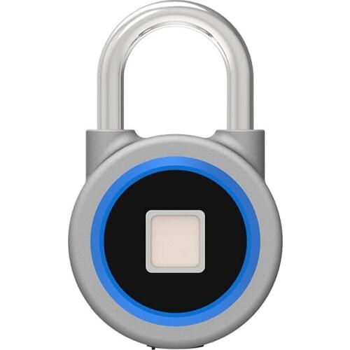 Fingerprint Padlock Metal Security Locker Bluetooth Lock Connection Waterproof Suitable for House Door Backpack Suitcase Bike