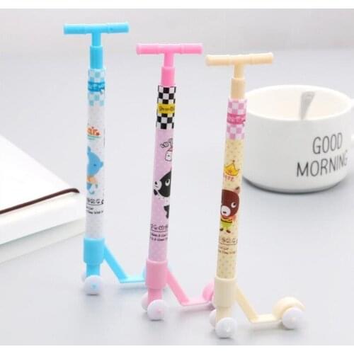 24 PCs Creative Student Stationery Cute Fashion Scooter Cartoon Ballpoint Pen Kawaii School Supplies Pens for Writing