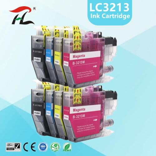 8Pack Compatible Ink Cartridge LC3211 LC3213 3213XL for Brother DCP-J772DW DCP-J774DW MFC-J890DW MFC-J895DW Injet Printer