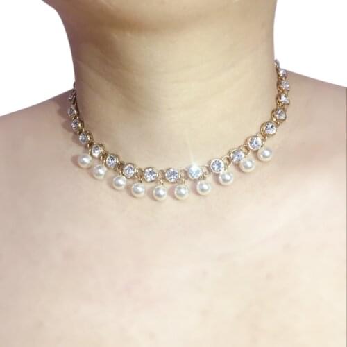 New style kundan panji party pearl wedding necklace