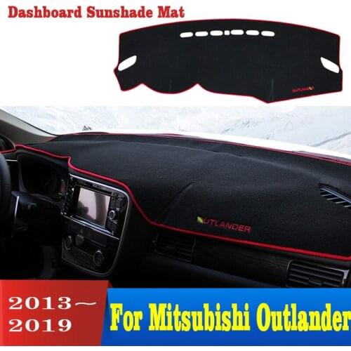 For Mitsubishi Outlander 2013-2019 Car Dashboard Avoid light Pad Instrument Platform Desk Cover Mats Carpets Accessories