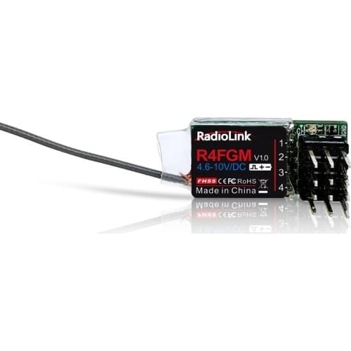 Radiolink R4FGM 2.4G 4CH Receiver With Gyro for Radiolink RC4GS RC6GS RC4G T8FB T8S RC Cars Boat