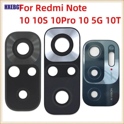 Back Camera Glass Lens For Xiaomi Redmi Note 10 , 10 Pro , 10 Pro Max,10T , 10 5G Main Camera Glass Cover With Sticker