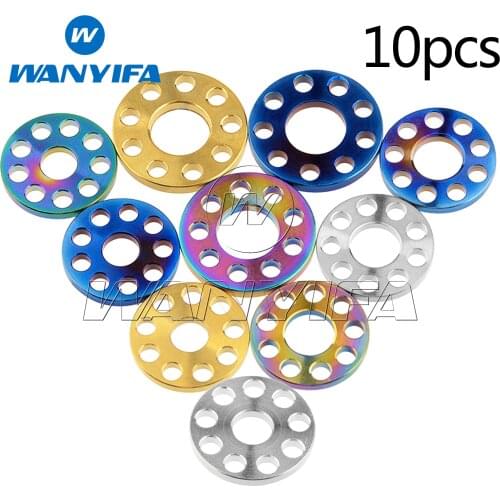 Wanyifa Titanium Washer M6/M8/M10 Nine Holes Spacer Motorcycl Decoration Bolt Screw Gasket