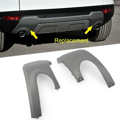 1Pair Car Rear Exhaust Pipe Towing Hook Cover Trim For Range Rover Evoque 2012 2013 2014 2015 2016 2017 2018
