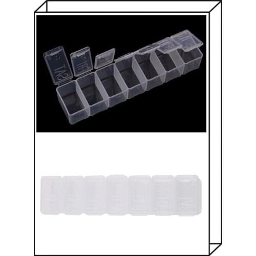 1PCS 7 Days Weekly Pill Case 7 Solt Pill Case Storage Dispenser Medicine Storage Tablet Splitters Pill Box